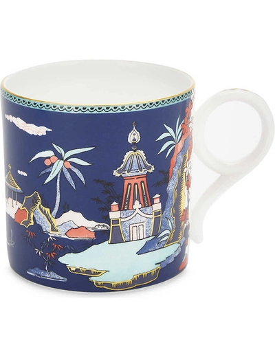 Wedgwood Wonderlust Blue Pagoda China Mug In Multi