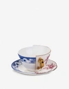 SELETTI SELETTI ZENOBIA HYBRID PORCELAIN TEACUP AND SAUCER,11256917