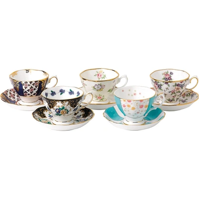 Royal Albert 100 Years 1900-1940 5-piece Teacup & Saucer Set In Nocolor