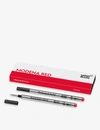 MONTBLANC MODENA RED MEDIUM ROLLERBALL PEN REFILLS SET OF TWO,R03669768
