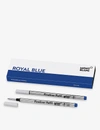 MONTBLANC ROYAL BLUE BROAD FINELINER PEN REFILLS SET OF TWO,R03669769