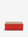Alessi Mattina Steel And Epoxy Resin Breadbox In Red