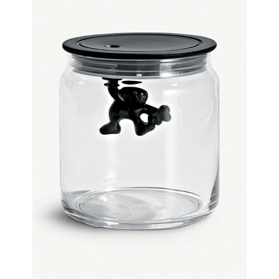 Alessi Gianni 70cl Glass Container In Black