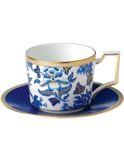 WEDGWOOD HIBISCUS TEACUP AND SAUCER,53180797