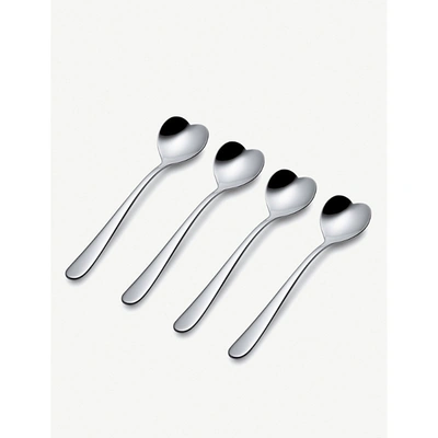 Alessi Stainless Steel Big Love Mirrored Four-piece Sugar Spoon Set