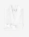 YVES DELORME BLANC ÉTOILE COTTON-BLEND BATHROBE XL,720-10006-YDASTREEBRBLANC