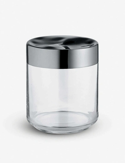 Alessi Julieta Glass And Stainless Steel Jar 12.3cm In Nocolor