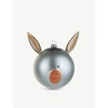 ALESSI ASINELLO CHRISTMAS DONKEY GLASS BAUBLE 13.5CM,874-10106-AMJ135