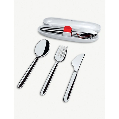 Alessi Food À Porter Stainless Steel Cutlery Set In Nocolor
