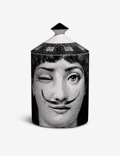 Fornasetti La Femme Aux Moustaches Scented Candle (300g) In Black