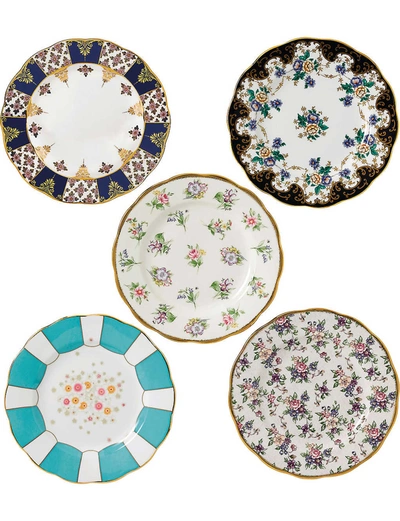 ROYAL ALBERT 100 YEARS 5-PIECE SIDE PLATE SET (1900-1940),66507512
