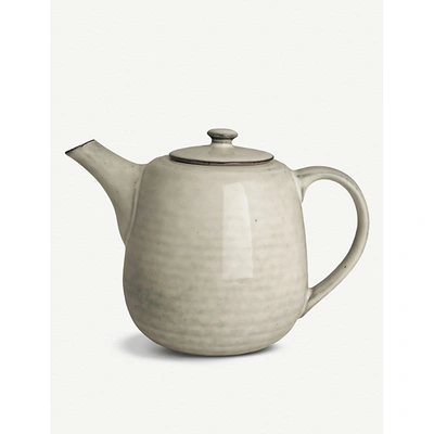 Broste Nordic Sand Stoneware Teapot In Beige