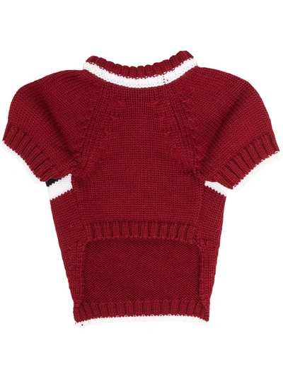 Dsquared2 Logo Knitted Jumper In Red