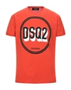 Dsquared2 T-shirts In Tomato Red