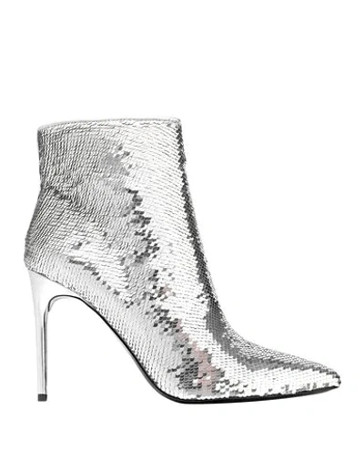 Alice And Olivia Ankle Boots In Silver