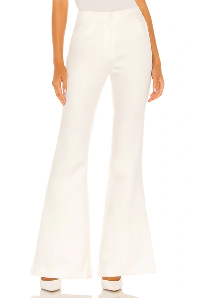 Alexis Women's Emerson Linen Flared Trousers In Off-white