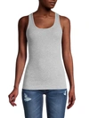 Michael Stars Chelsea Rib-knit Tank Top In Heather Grey