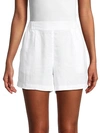 Michael Stars Linen & Cotton-blend Shorts In Castle