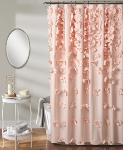 Lush Decor Riley 72" X 72" Shower Curtain In Blush