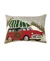 MARTHA STEWART COLLECTION LAST ACT! CHRISTMAS TREE TRUCK 14" X 20" DECORATIVE PILLOW, CREATED FOR MACY'S BEDDING