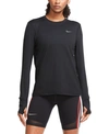 Nike Element Dri-fit Running T-shirt In Black/reflective Silv