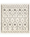 Surya Berber Shag Bbe-2302 Charcoal 7'10" X 7'10" Square Area Rug In Charcoal