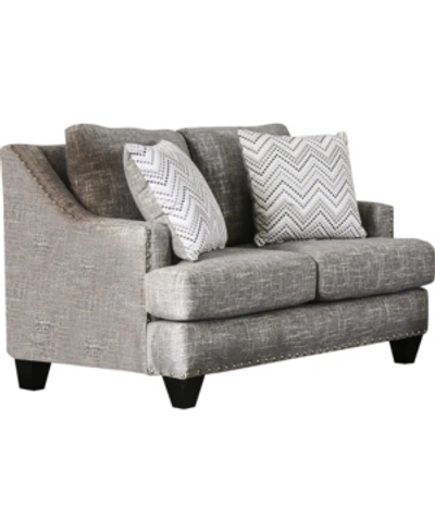 Furniture Of America Corinda Upholstered Love Seat In Gray
