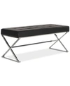 Safavieh Maran Faux Leather Bench In Black