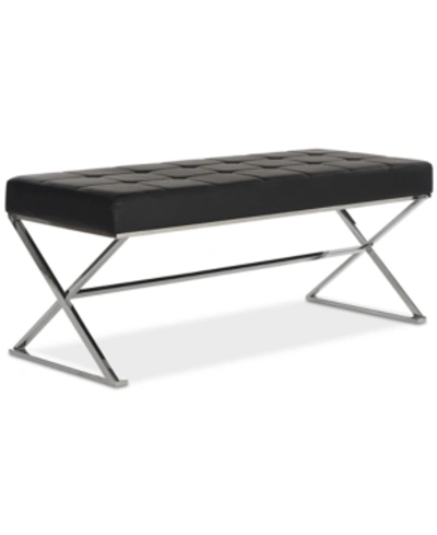 Safavieh Maran Faux Leather Bench In Black