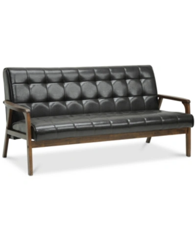 Furniture Caden 64" Tufted Sofa In Black