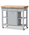 Furniture Hayward Kitchen Cart In Light Grey