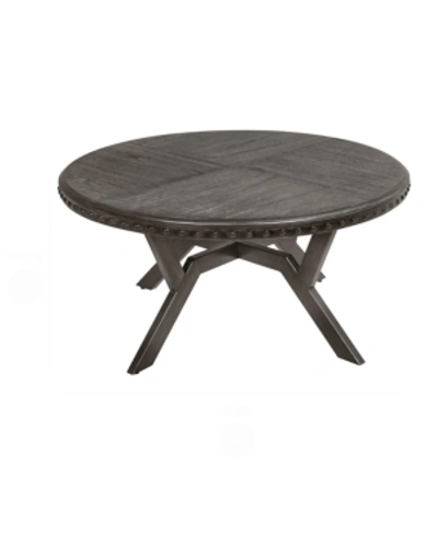 Furniture Aure Round Cocktail Table In Med Gray