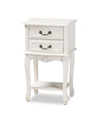 Furniture Gabrielle Victorian 2 Drawers Nightstand In White