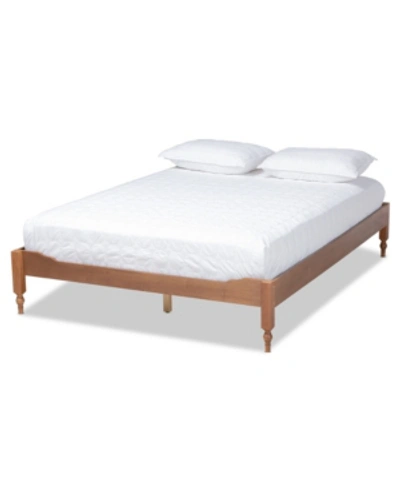 Furniture Laure French Bohemian Full Size Bed Frame In Walnut