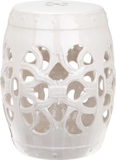 Safavieh Imperial Vine Garden Stool In White