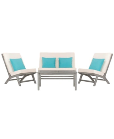 Safavieh Chaston 4pc Outdoor Seating Set In White