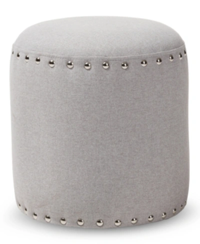 Furniture Rosine Ottoman In Light Grey