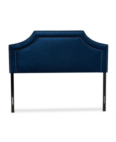 Furniture Avignon Headboard - Queen In Navy Blue