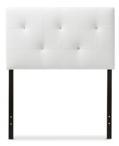 Furniture Kirchem Faux Leather Twin Headboard In Walnut