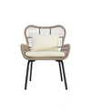 Noble House Southport Outdoor Club Chairs With Cushions, Set Of 2 In Brown