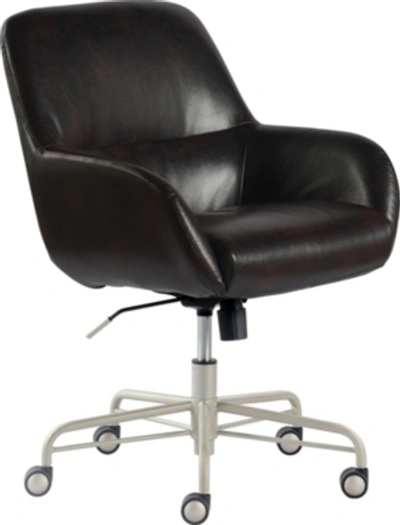 Tommy Hilfiger Forester Leather Office Chair In Dark Brown