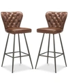 Safavieh Reindi Bar Stool (set Of 2) In Burgundy