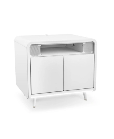 Furniture Smart Storage Side Table With Cooling Drawer In White