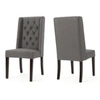 Noble House Blythe Dining Chairs (set Of 2) In Dark Grey