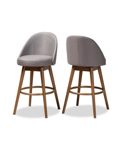 Furniture Carra Bar Stool, Set Of 2 In Gray