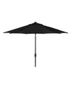 Safavieh Ortega 9' Auto Tilt Crank Umbrella In Black
