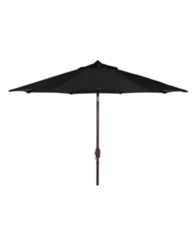 Safavieh Ortega 9' Auto Tilt Crank Umbrella In Black