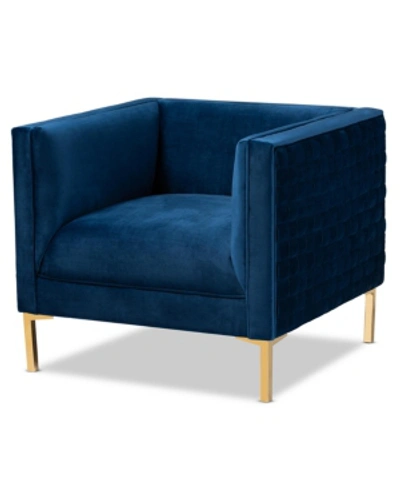 Furniture Seraphin Arm Chair In Navy Blue
