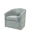 Martha Stewart Collection Martha Stewart Amber Swivel Chair In Light Blue