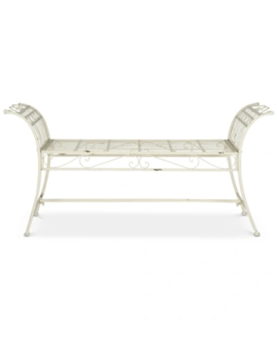 Safavieh Hadley Outdoor Bench In White